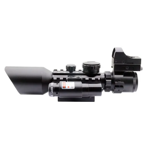 3-10X42 Riflescope Sight Red DOT Sight Laser Pointer Riflescope