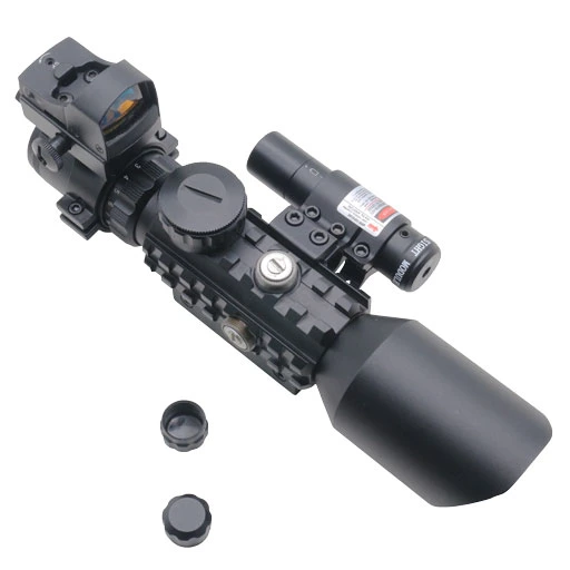 3-10X42 Riflescope Sight Red DOT Sight Laser Pointer Riflescope