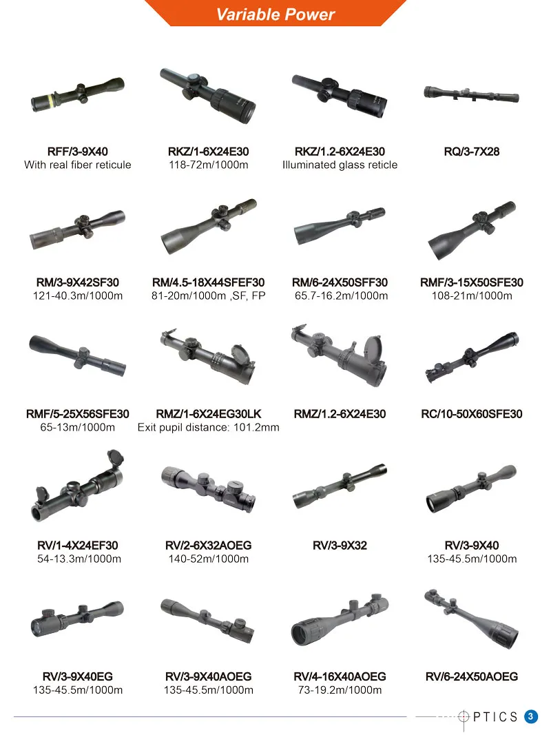 3-12X40 Ao Riflescope Telescopic Riflescopes