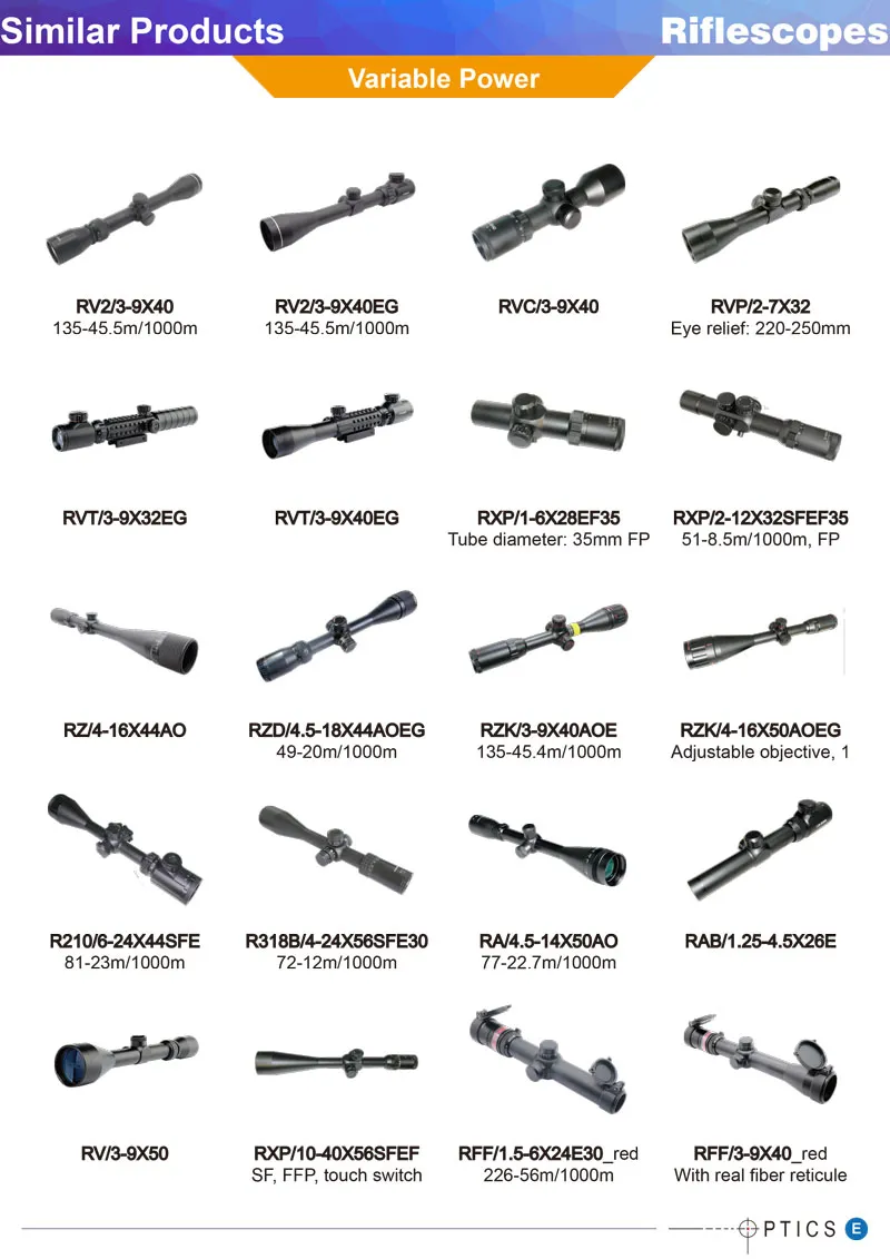 30mm Tube Target Riflescope 6X42 with Illuminated Glass Reticle