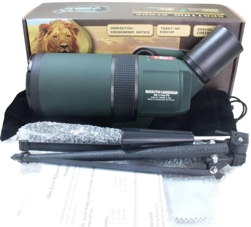 38-114X70 Zoom Maksutov-Cassegrain Bird Watching Spotting Scope