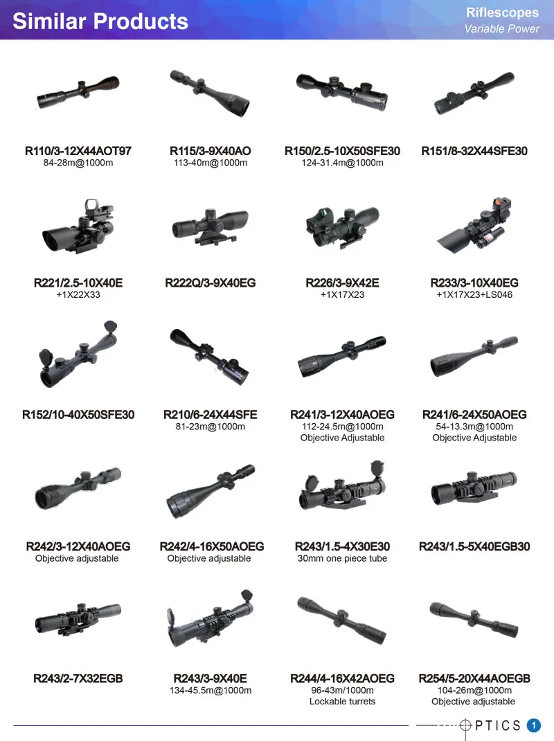 4-16X44 Scope Air Riflescope Hunting Tactical