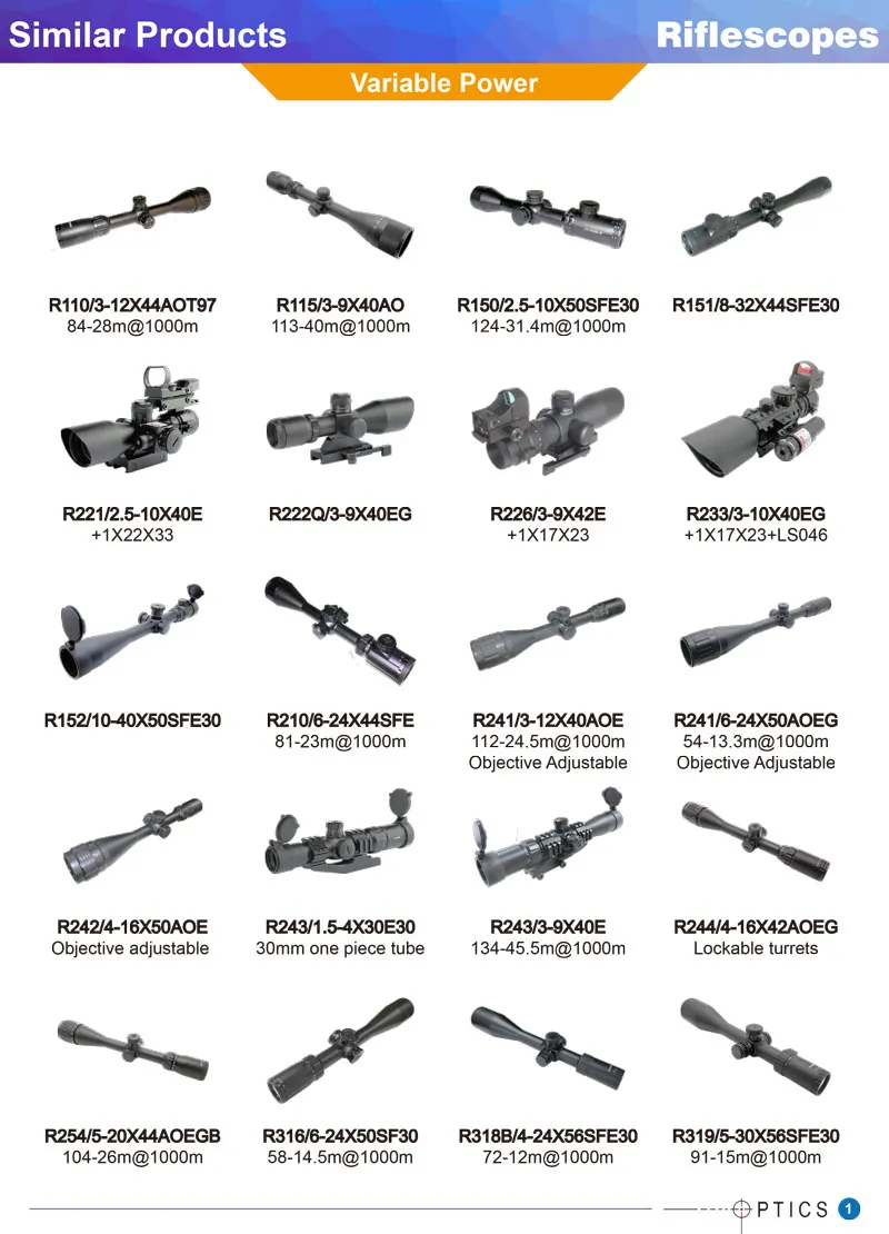 4-16X50 Riflescope Telescopic Sight Hunting Riflescope