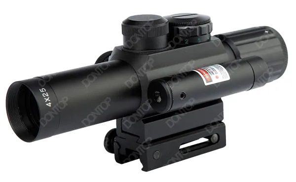 4X25 Short Riflescope M6 Riflescope with Laser