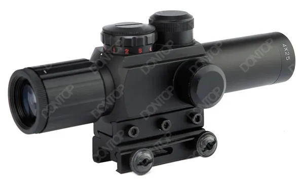 4X25 Short Riflescope M6 Riflescope with Laser