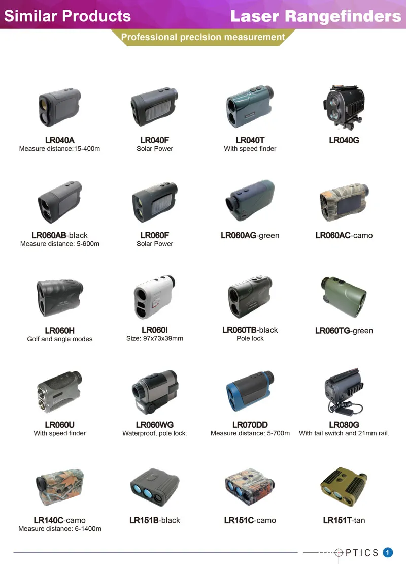 High Accuracy OLED Display Hunting Laser Rangefinder