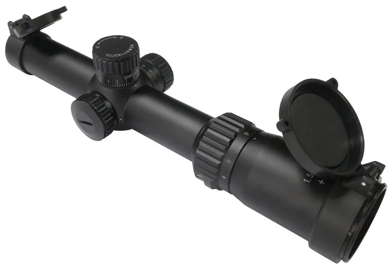 Lockable Turrets 1.5-9X24 Riflescopes Sniper Tactical Hunting