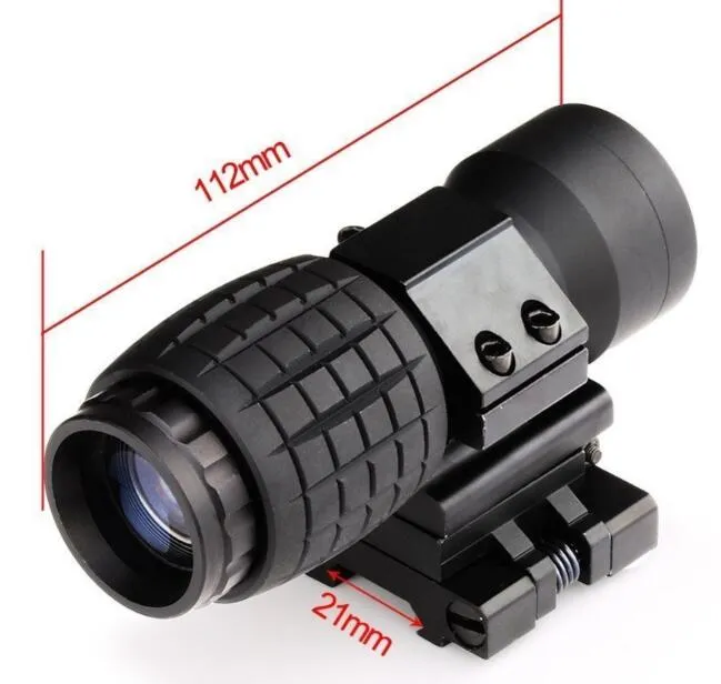 Red DOT Aim Scopes 3X Red DOT Magnifier with Mount