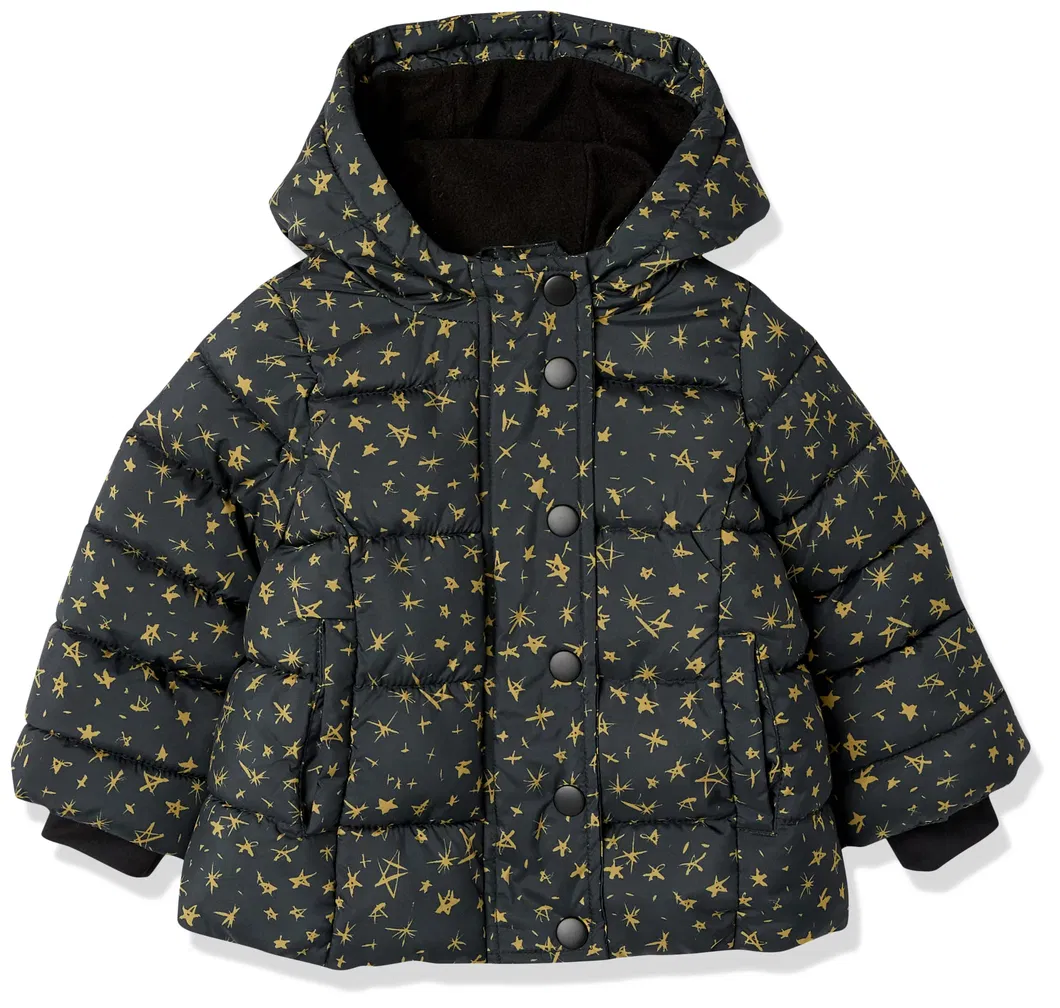 Asiapo China Factory Girls Winter Lovely Active All Over Printing Outdoor Hooded Puffer Jacket