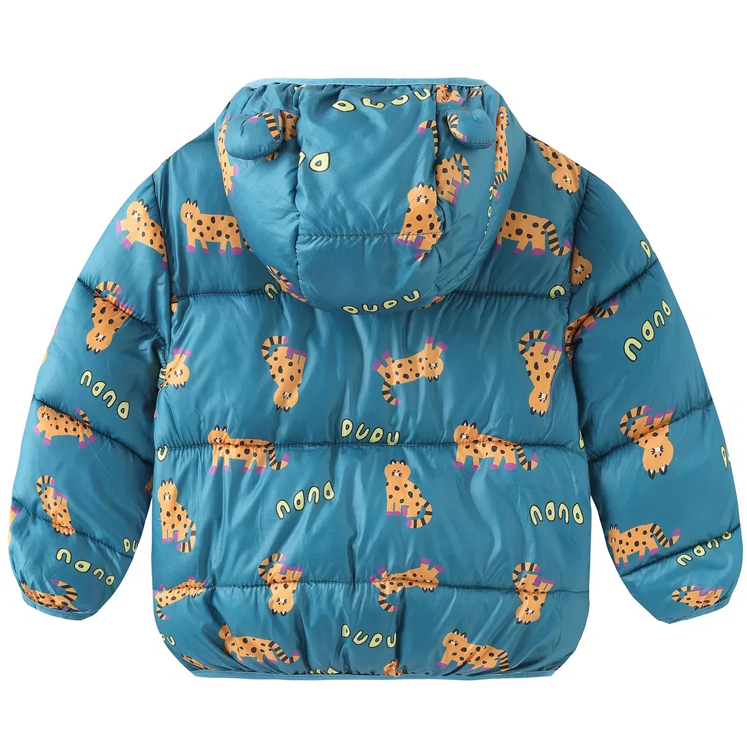 Asiapo China Factory Kids Durable Comfortable All Over Printing Full Zip Padded Quilted Jacket