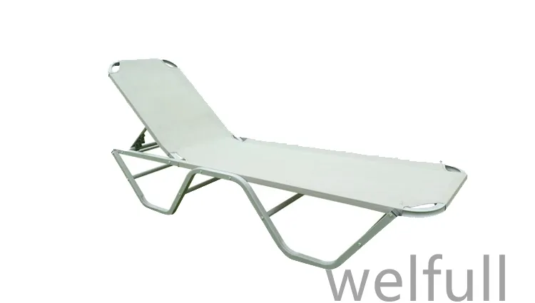 High Quality 5 Position Outdoor Furniture Swimming Pool Chair Portable Beach Sunbed Leisure Sun Loungers Chair Lay Flat