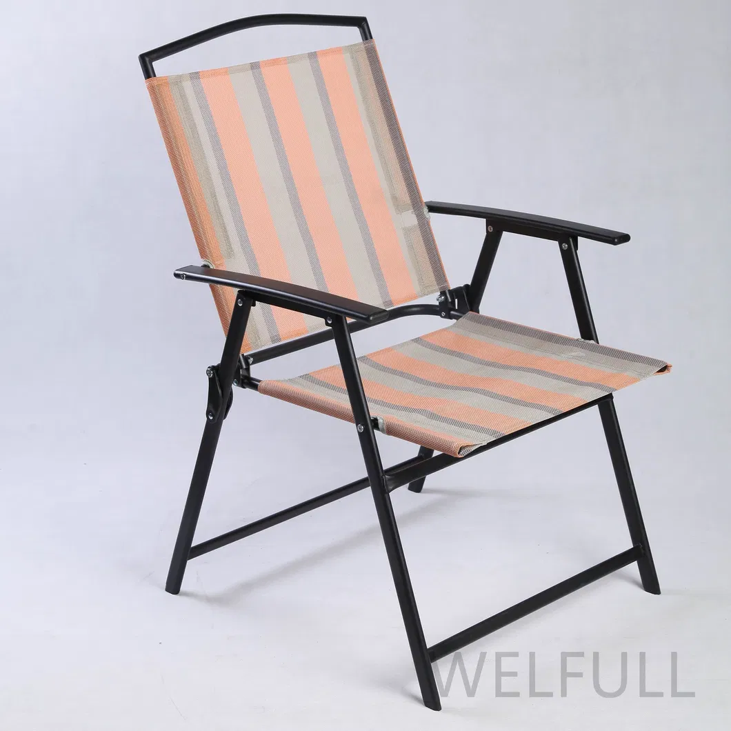 High Quality Cheap Outdoor Chair Metal Furniture Garden Patio Folding Chair with Armrest