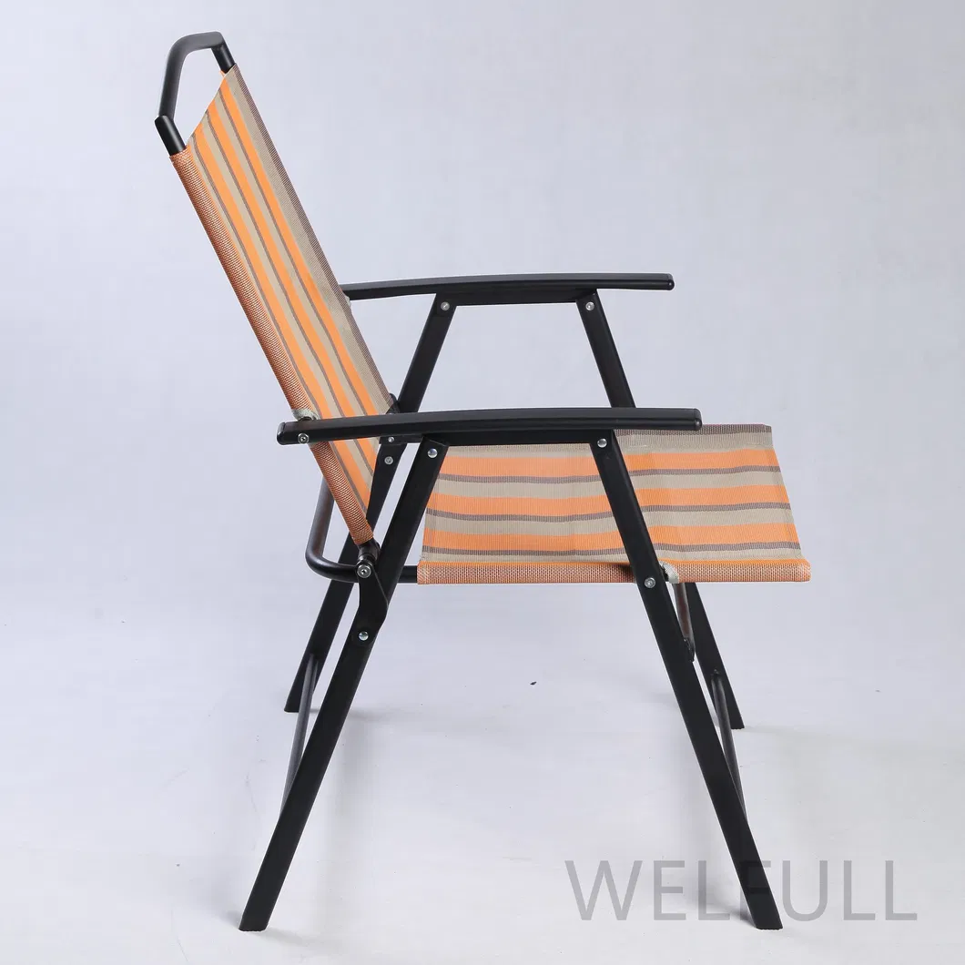 High Quality Cheap Outdoor Chair Metal Furniture Garden Patio Folding Chair with Armrest