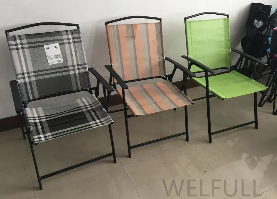 High Quality Cheap Outdoor Chair Metal Furniture Garden Patio Folding Chair with Armrest