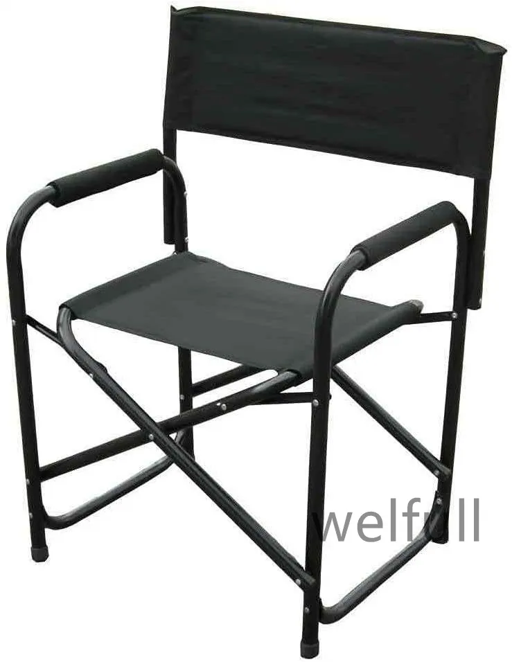 Lightweight Chair Camping Folding Director Chair with Aluminum Side Table Storage Bag