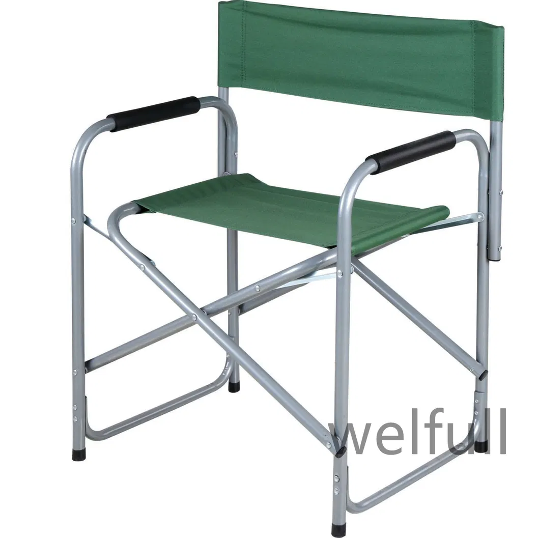 Lightweight Chair Camping Folding Director Chair with Aluminum Side Table Storage Bag