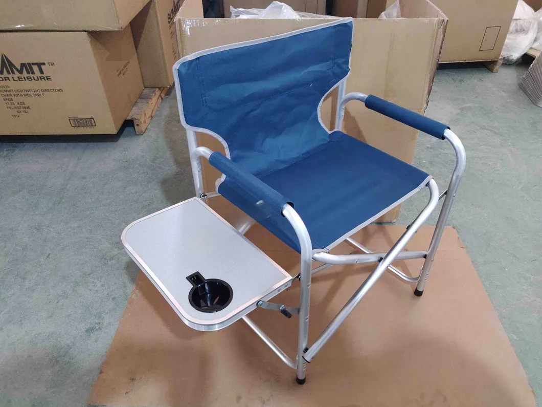 OEM Outdoor Wholesale Lightweight Folding Aluminium Director Chair Camping Chair