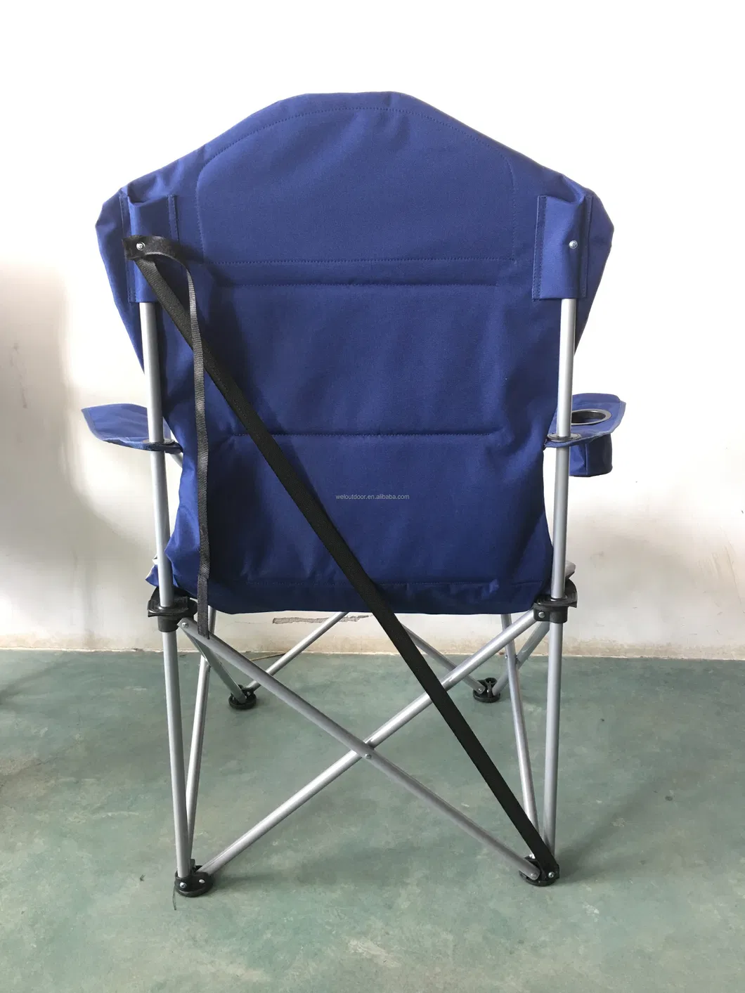 Outdoor Deluxe Padded Folding Camping Chair with Holder for Head Rest