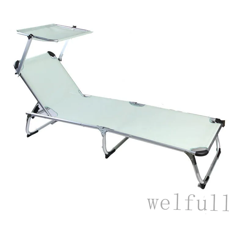 Outdoor Folding Chaise Beach Lounge Chair Aluminium Beach Folding Bed Chaise Lounger