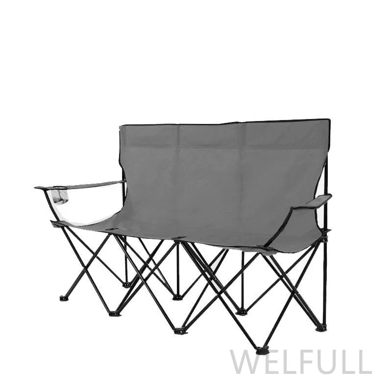 Outdoor High Quality Two Three Person Folding Portable Camping Bench Soft Double Seat Beach Chair