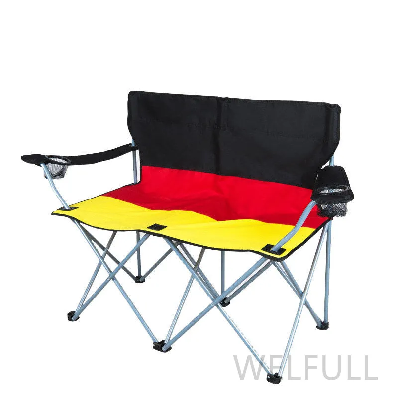 Outdoor High Quality Two Three Person Folding Portable Camping Bench Soft Double Seat Beach Chair