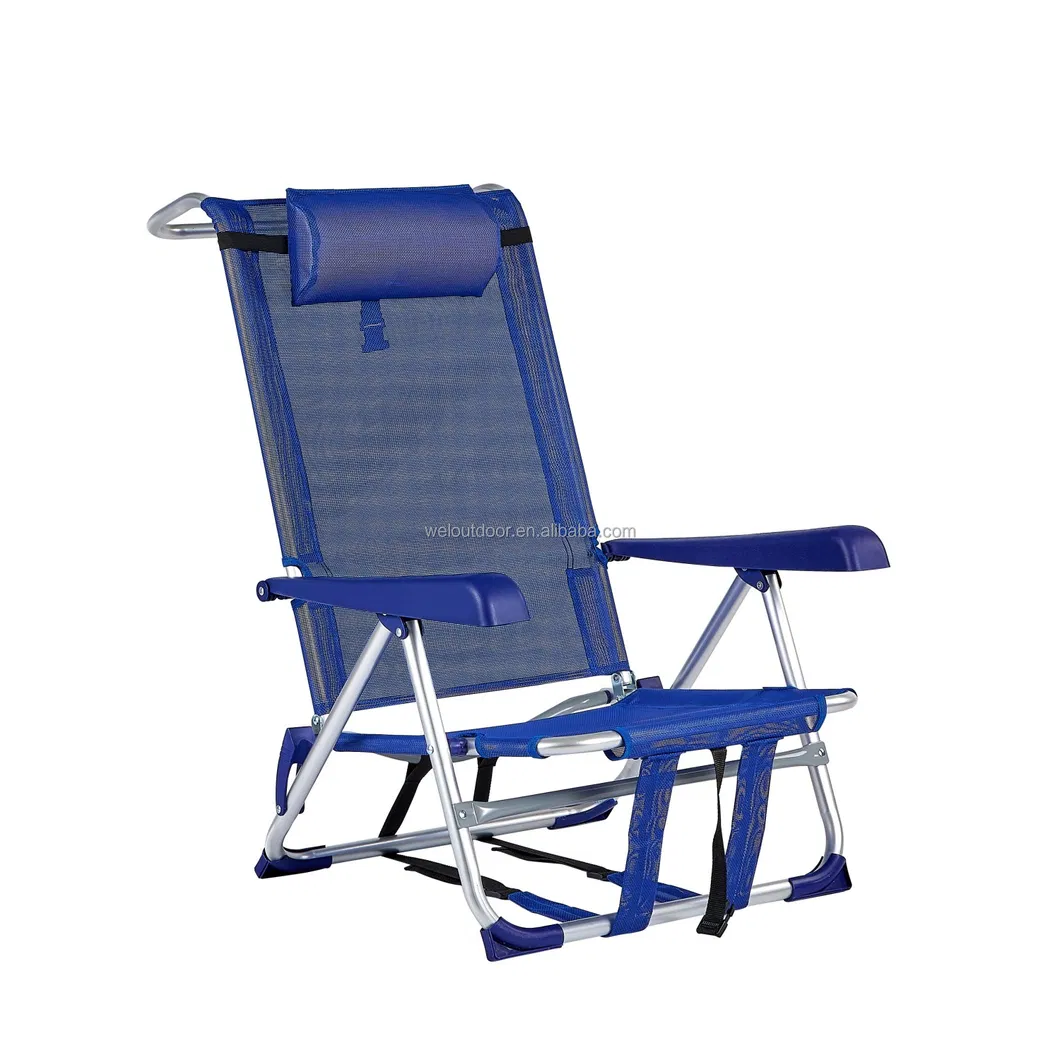 Outdoor Lightweight Multi-Position Adjustable Aluminium Portable Folding Camp Beach Camping Chair