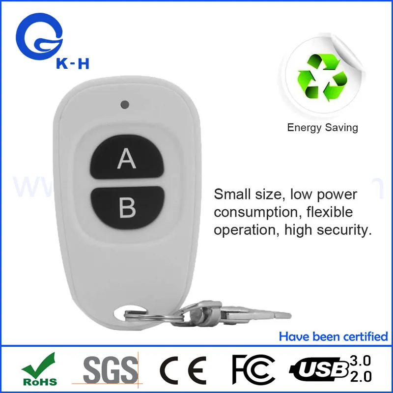 315 433MHz 2 Buttons Door Garage Gate RF Remote Control