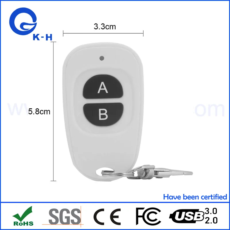 315 433MHz 2 Buttons Door Garage Gate RF Remote Control