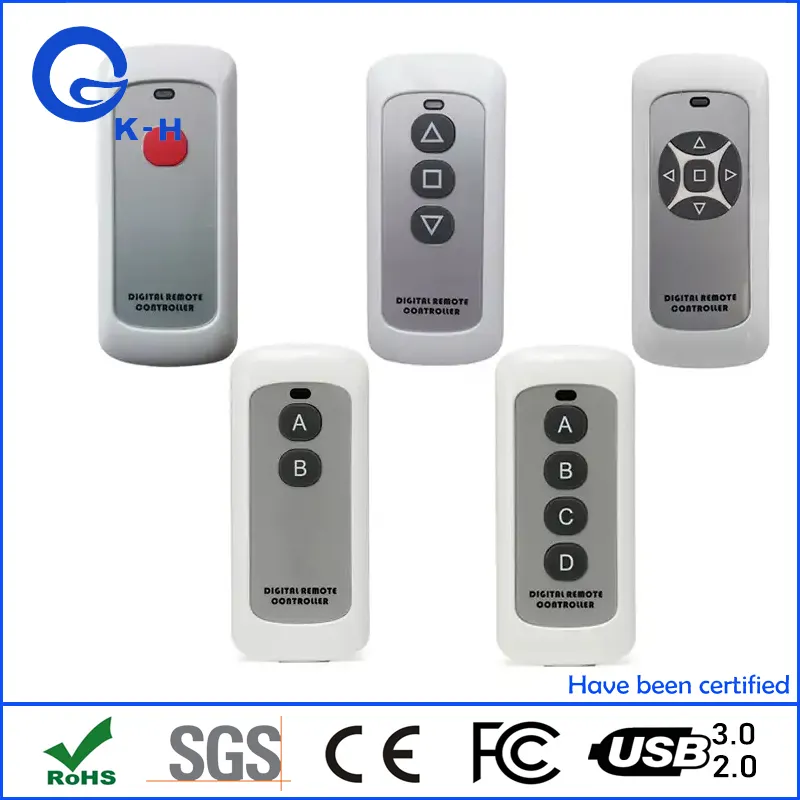 5 Buttons 433MHz Wireless Switch Transmitter with Receiver Learning 1527 Remote Control