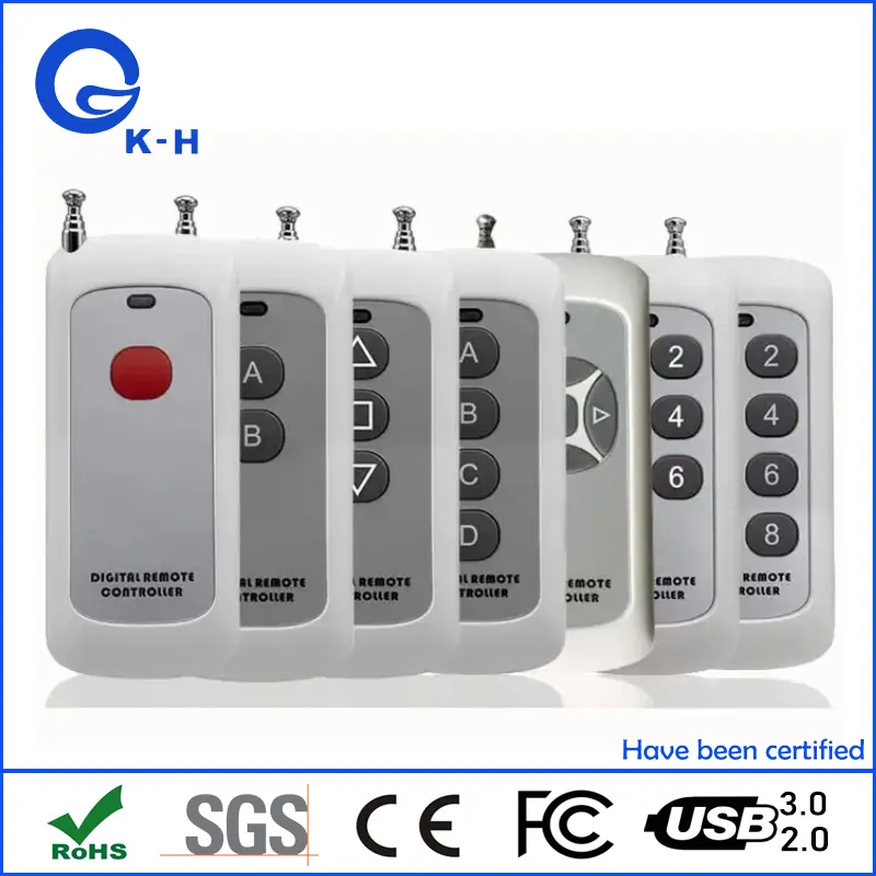 RF Remote Control Learning Code EV1527 for Gate Garage Door Alarm 1/2/3/4/5/6/8 Button