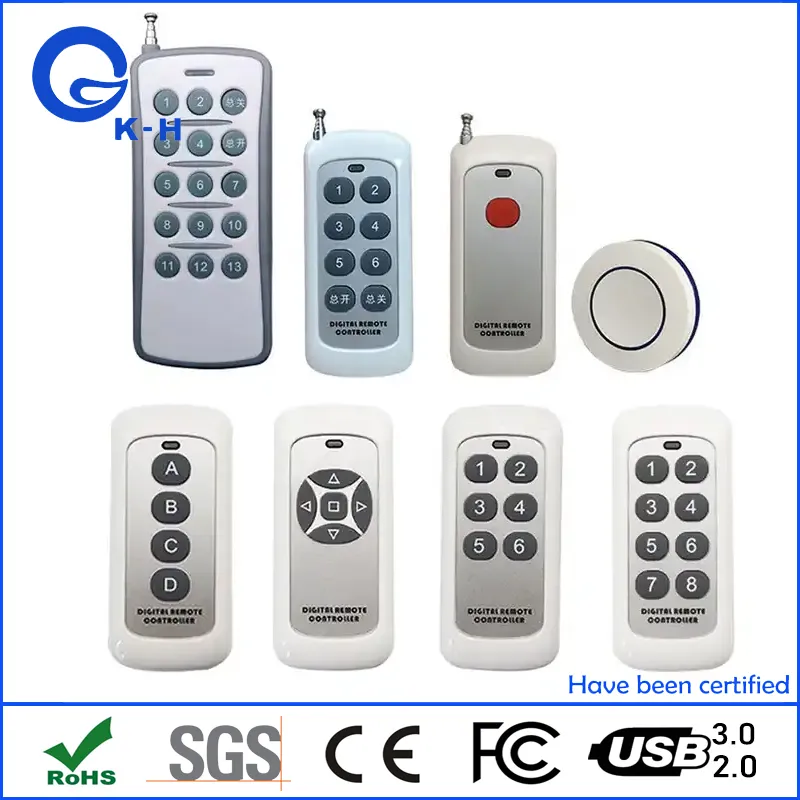 RF Remote Control Learning Code EV1527 for Gate Garage Door Alarm 1/2/3/4/5/6/8 Button