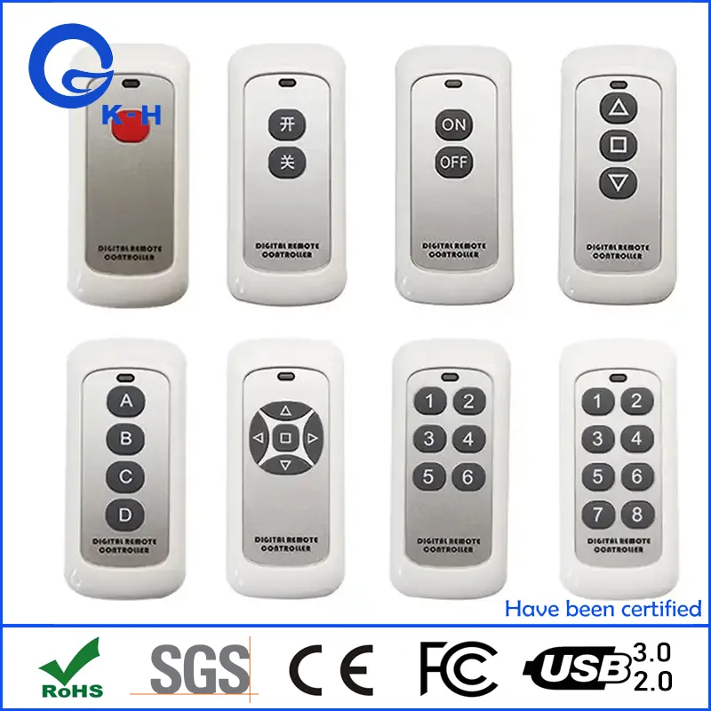 RF Remote Control Learning Code EV1527 for Gate Garage Door Alarm 1/2/3/4/5/6/8 Button