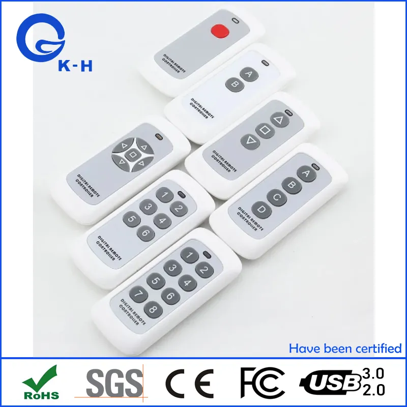 RF Remote Control Learning Code EV1527 for Gate Garage Door Alarm 1/2/3/4/5/6/8 Button