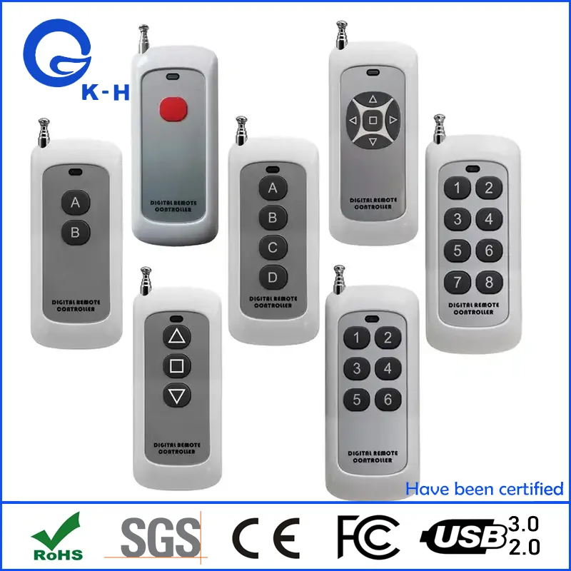 RF Remote Control Learning Code EV1527 for Gate Garage Door Alarm 1/2/3/4/5/6/8 Button