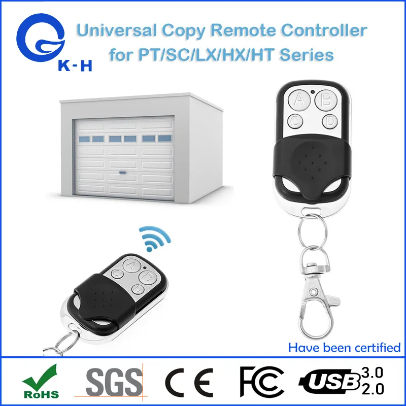 Universal 433MHz Electric Garage Door Cloning Remote Control Key Fob Gate Opener