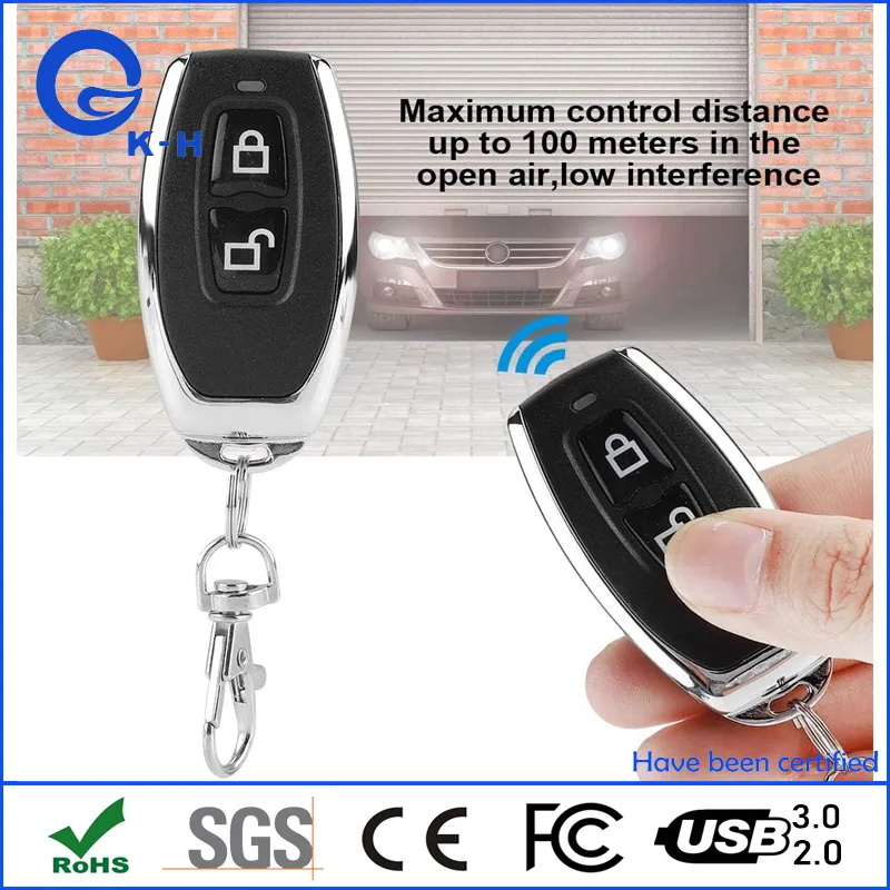 Universal 433MHz Wireless 2 Buttons Remote Control Garage Door