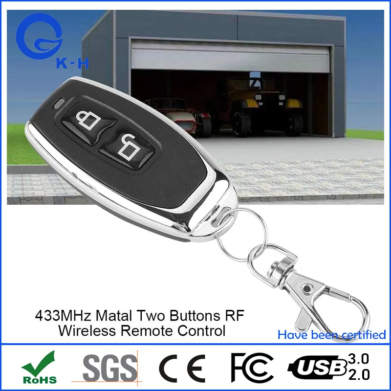 Universal 433MHz Wireless 2 Buttons Remote Control Garage Door