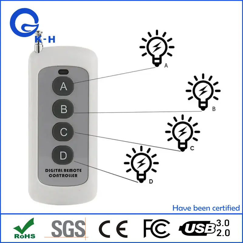 Wireless RF Learning Code 1527 433MHz Control Long Range Remote Controller