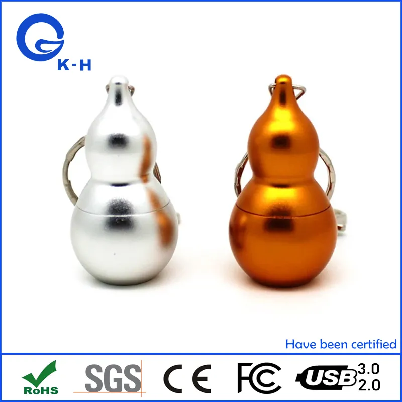 16GB 32GB 64GB Metal Bottle Gourd Shaped USB Flash Memory Drive