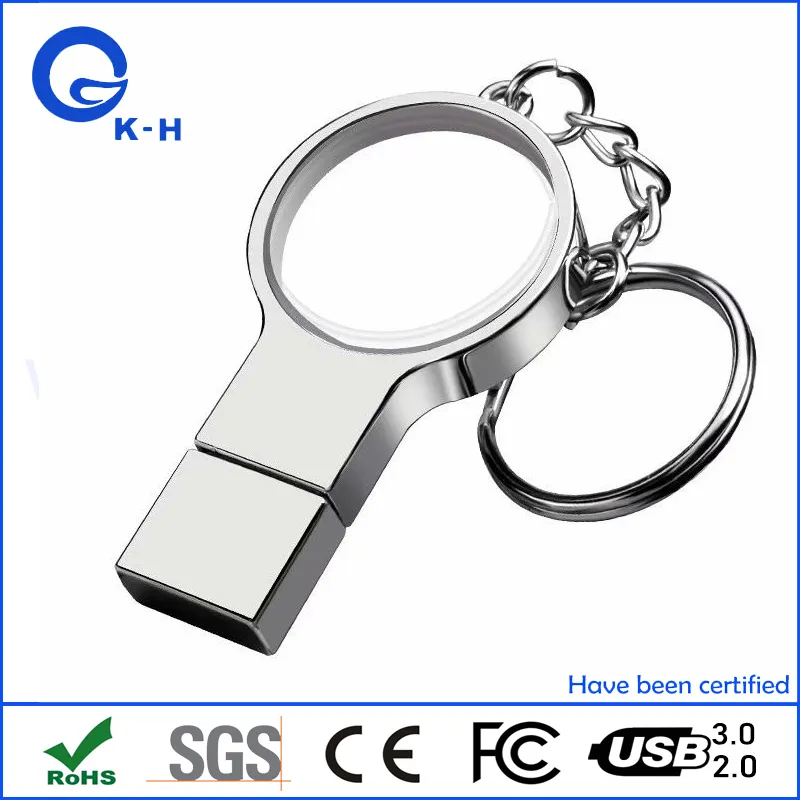 16GB 32GB Magnification Crystal Memory Flash USB 2.0 3.0 for Promotion Gift