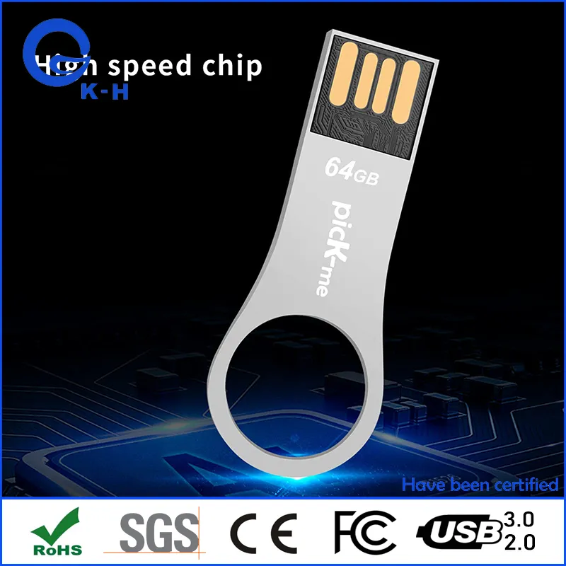 32GB Metal Waterproof USB 2.0 Flash Memory Drive 16GB