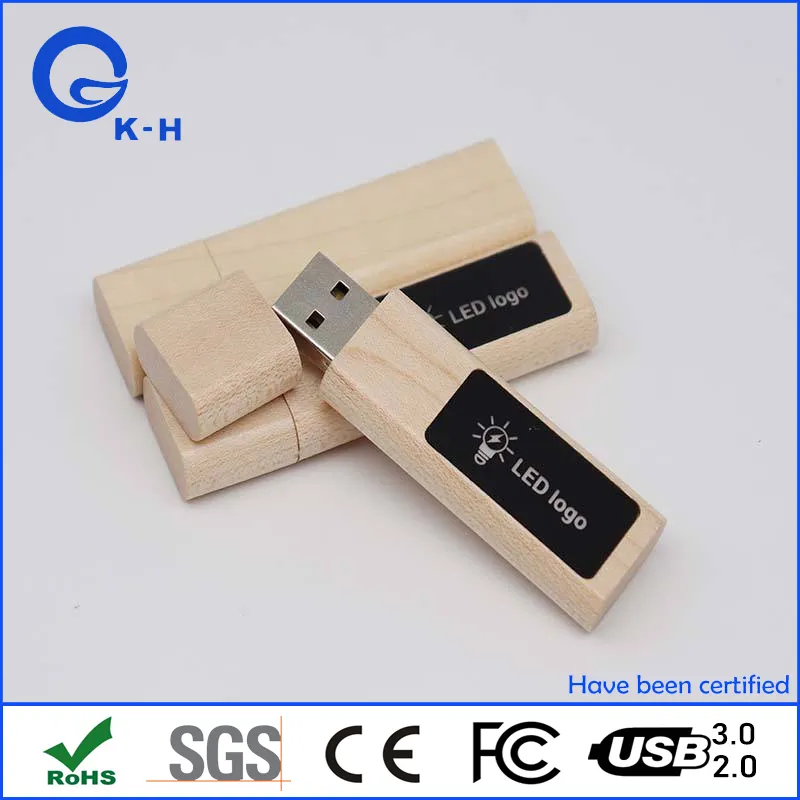 4GB USB Flash 8GB U Disk Light up Logo for Gift