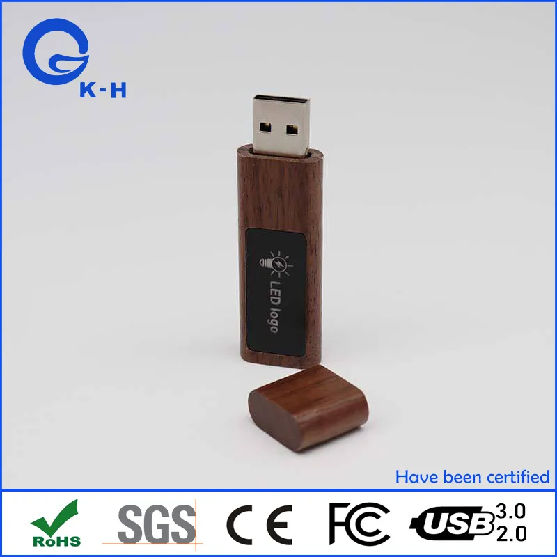 4GB USB Flash 8GB U Disk Light up Logo for Gift