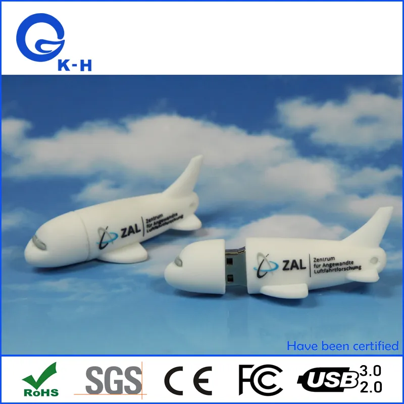 Airplane Design PVC USB Flash Drive Pendrive 2GB 4GB 8GB 16GB