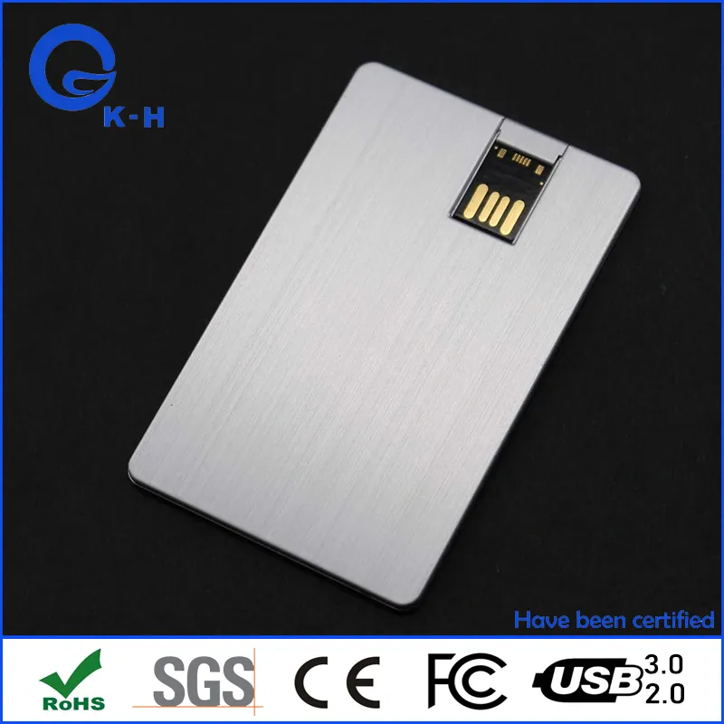 Alloy Credit Card USB 2.0 3.0 Flash Memory Stick for Company Gift