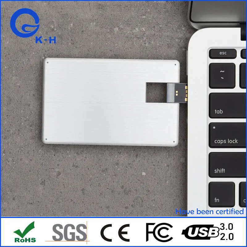 Alloy Credit Card USB 2.0 3.0 Flash Memory Stick for Company Gift