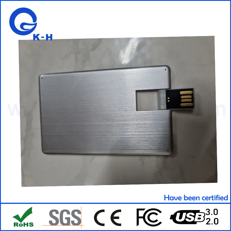 Alloy Credit Card USB 2.0 3.0 Flash Memory Stick for Company Gift