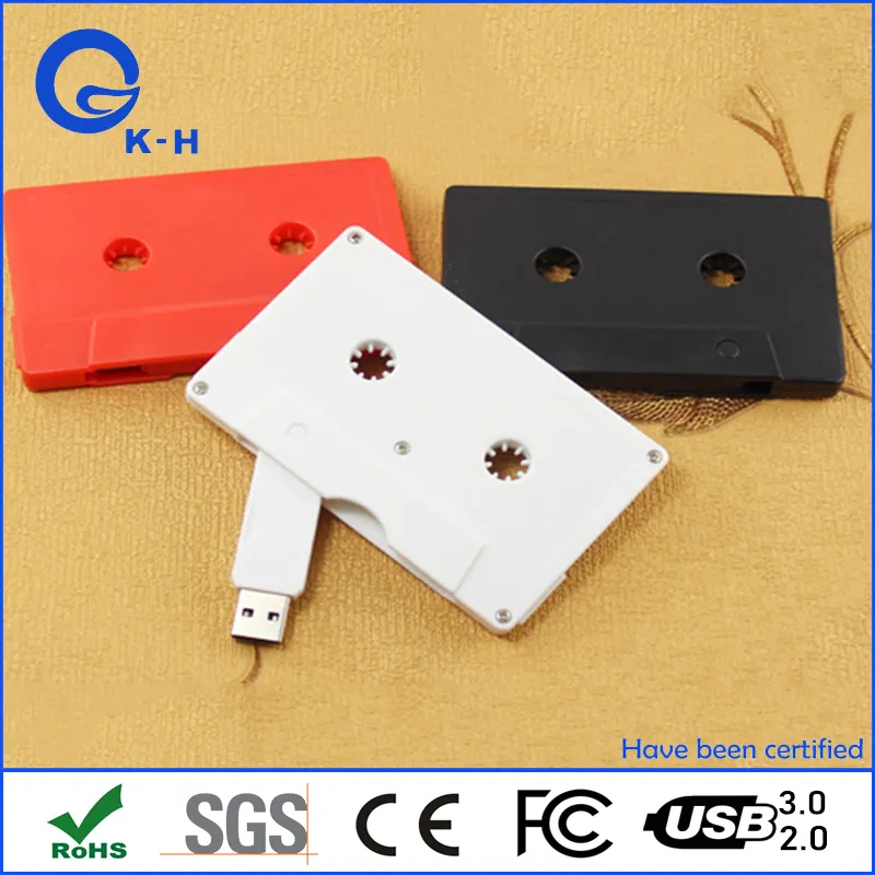 Audio Cassettes USB 2.0 3.0 Flash Memory Disk for Company Promotional Gift