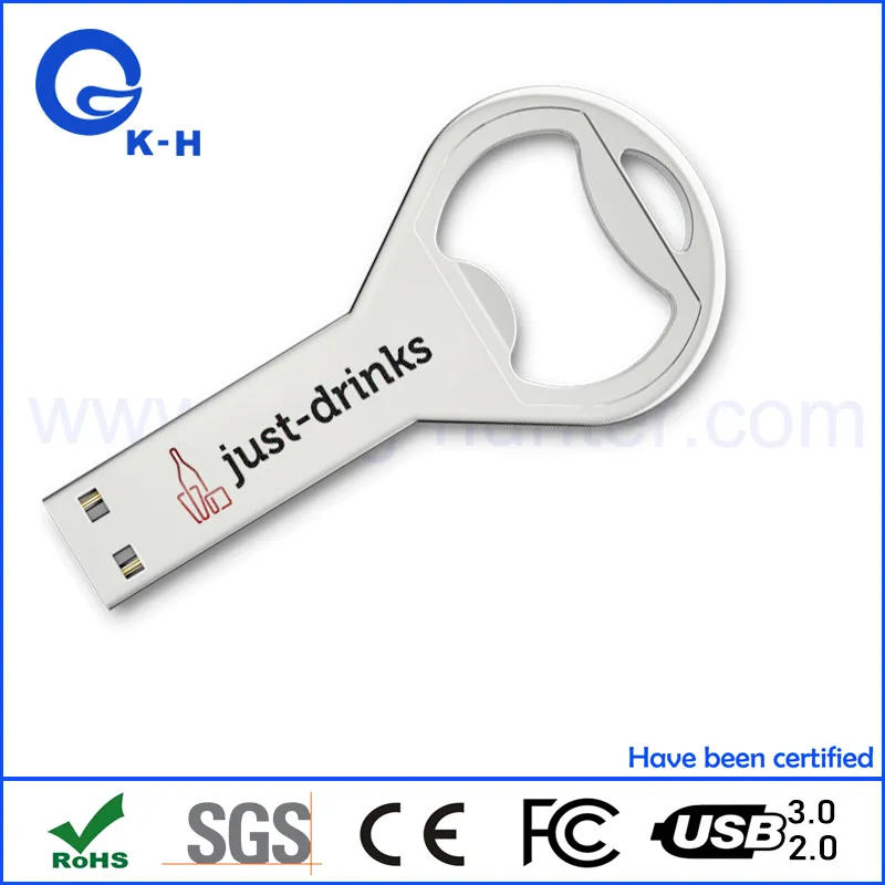 Beer Bottle Opener 32GB Waterproof USB 3.0 Flash Memory Drive