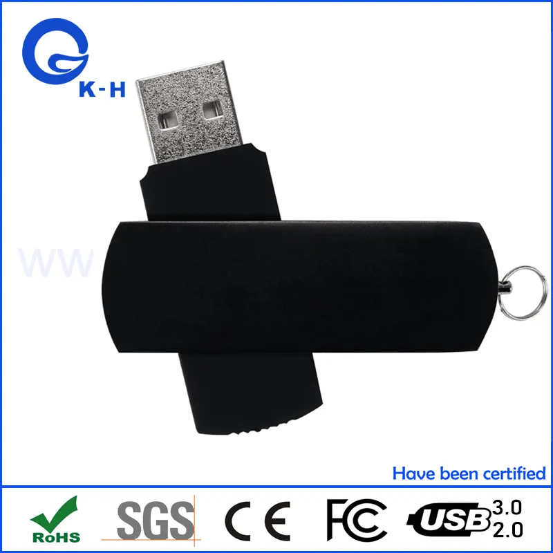 Black Swivel USB Flash Memory Drive PC Laptop Tablet and HP Brand